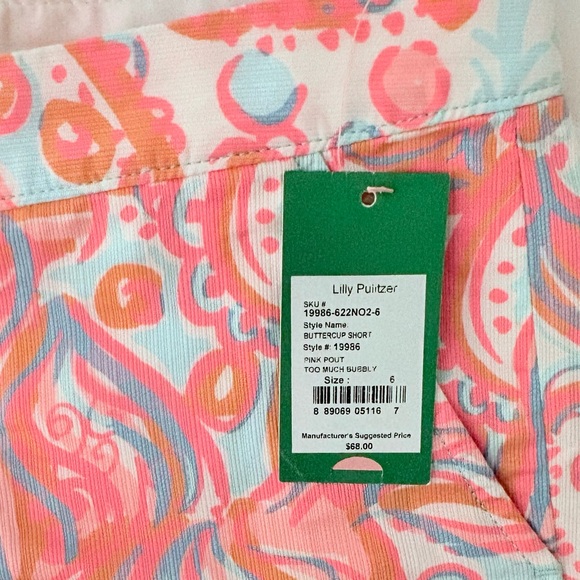 NWT LILY PULITZER “Too Much Bubbly” Buttercup Shorts - Picture 6 of 11